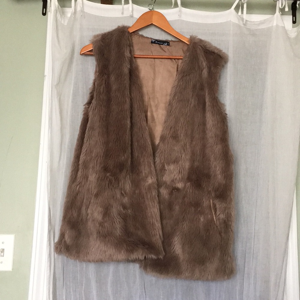 Faux fur vest